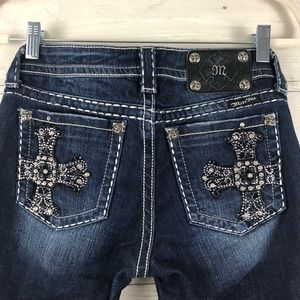 Miss Me Embellished Bermuda Jean Shorts Size 27